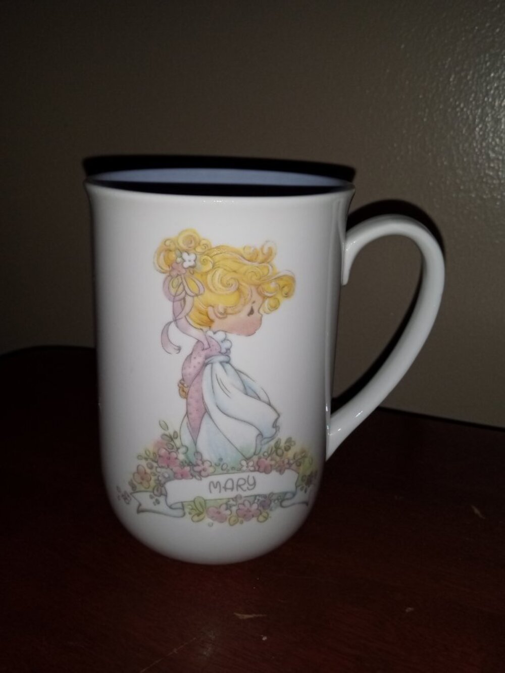 MARY Precious Moments name mug VINTAGE 1989 EUC looks like new